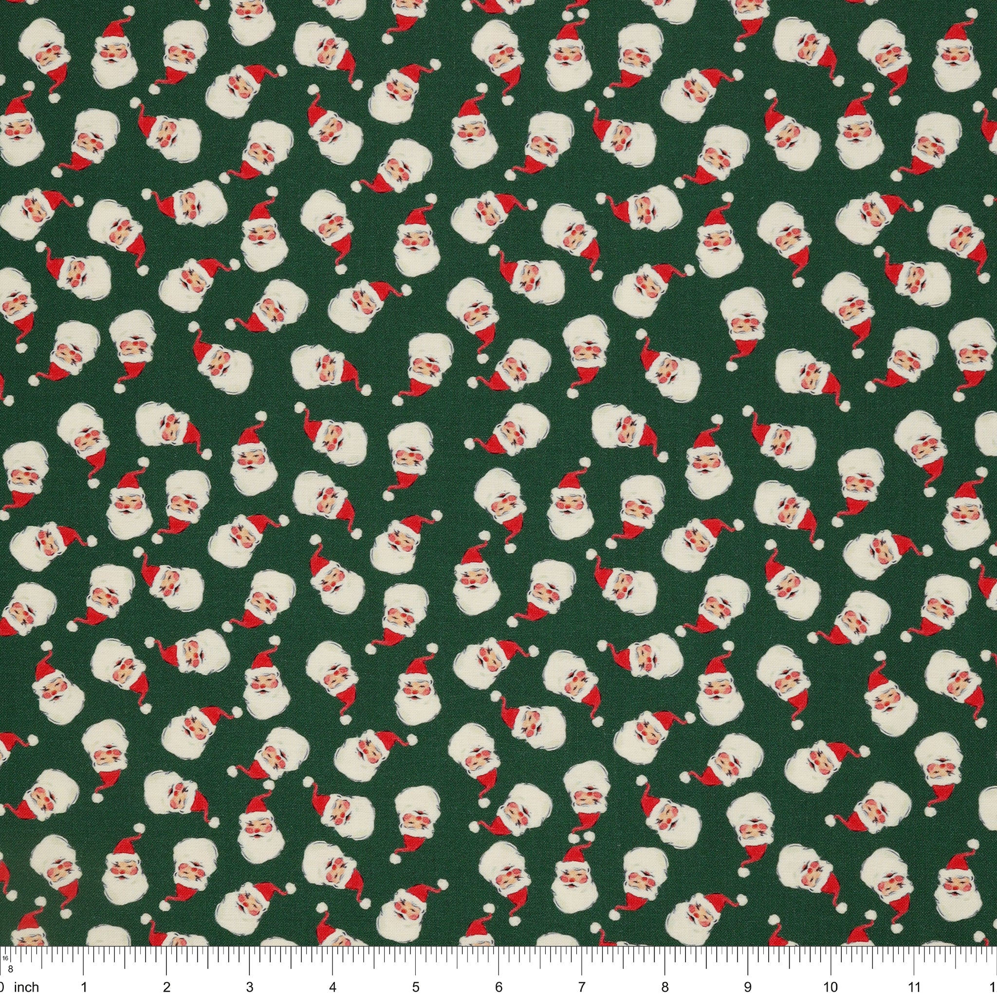 Merry Happy Christmas Fabric Collection - Jolly Santa Festive Green - Image 3