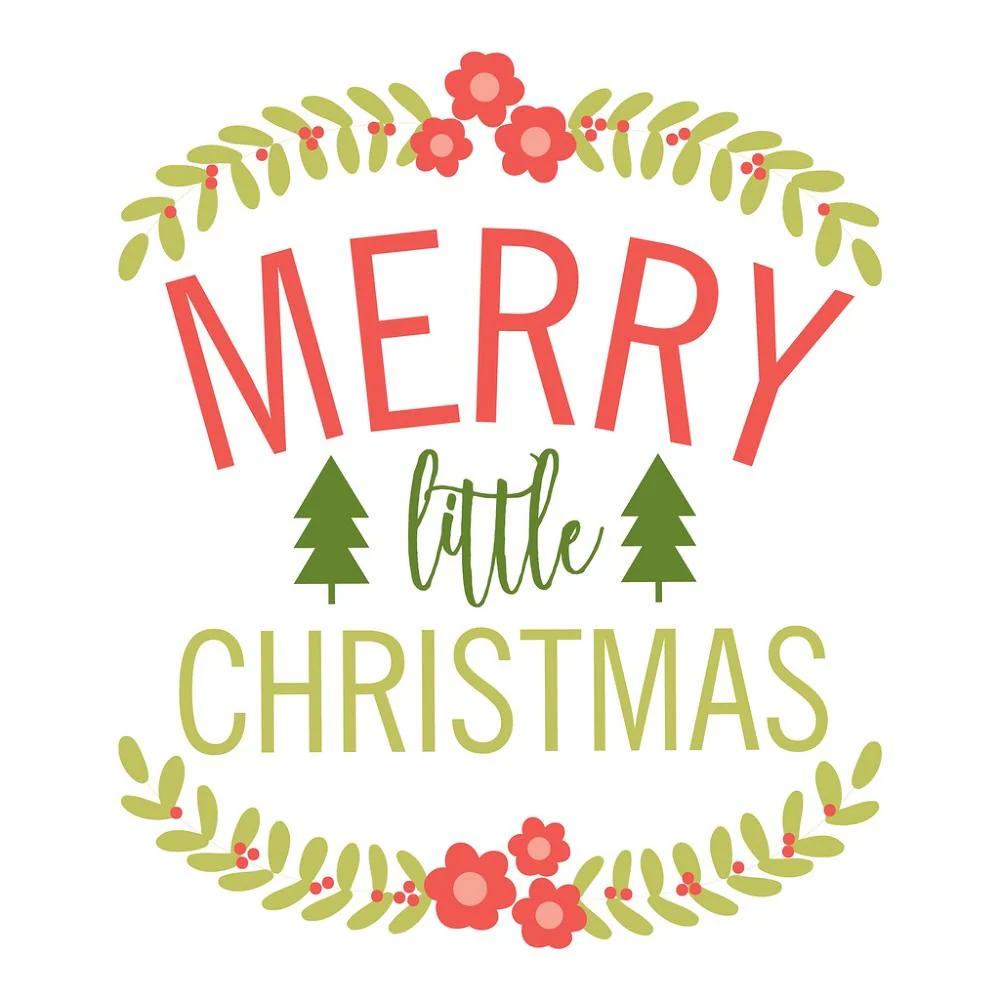 Merry Little Christmas Fabric Panel