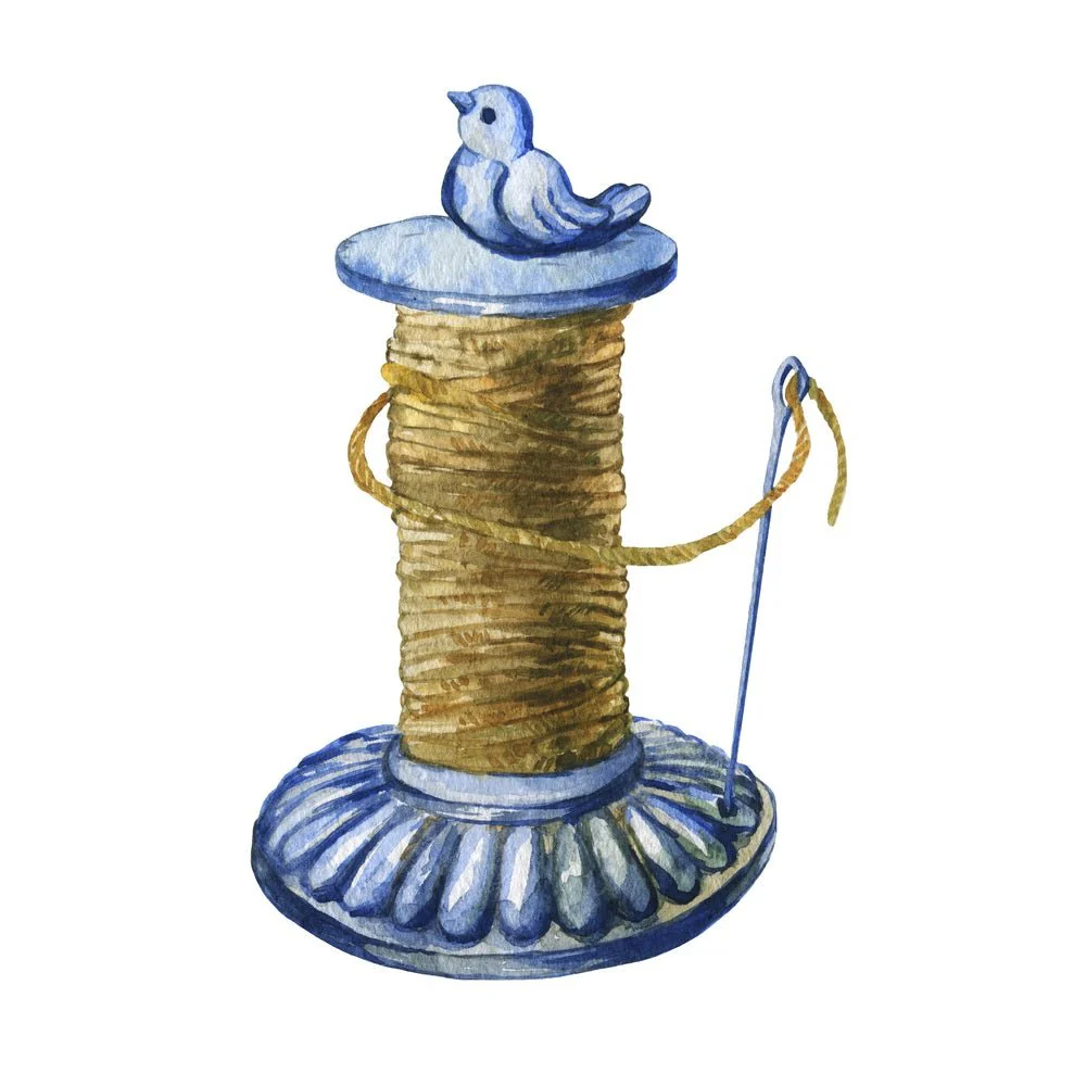 Metal Thread Holder Fabric Panel