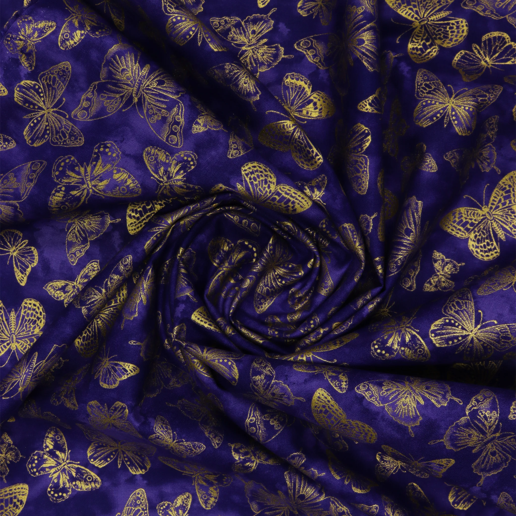 Metallic Impressions Fabric Collection - Butterfy Impressions Purple - Image 2