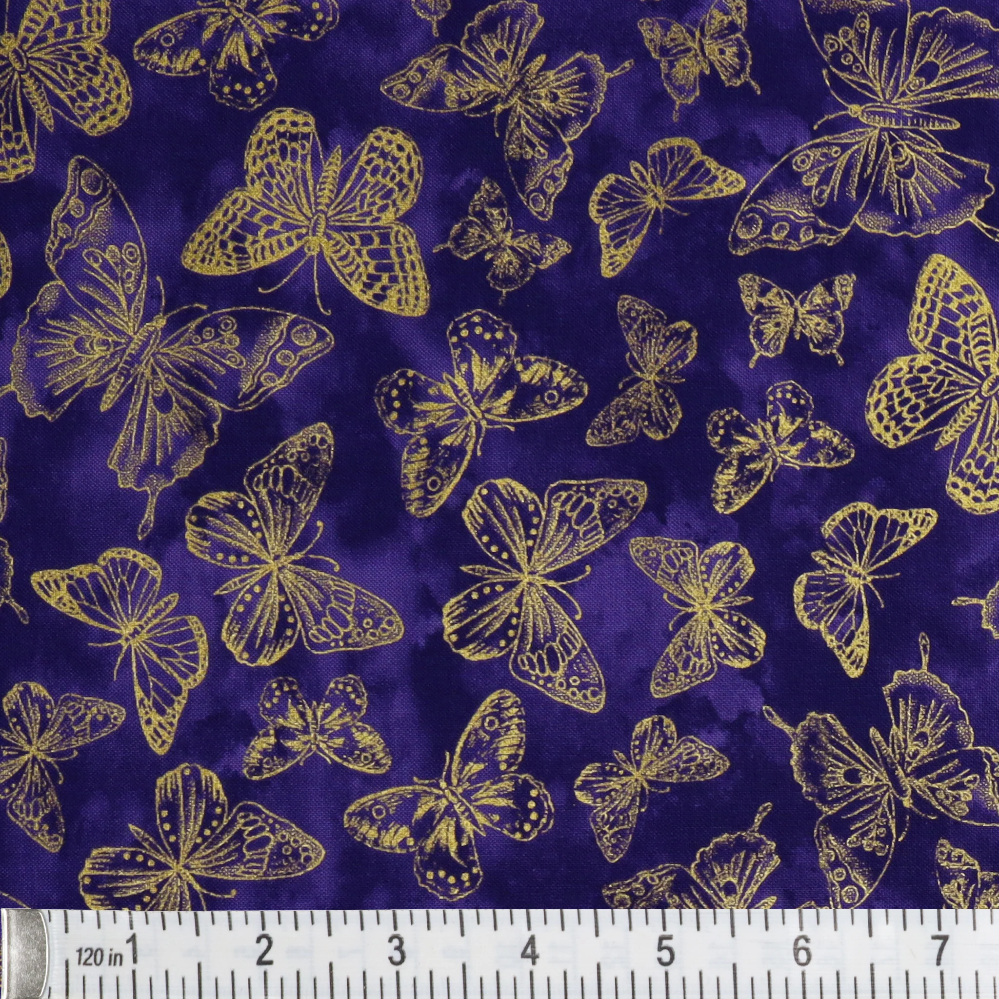 Metallic Impressions Fabric Collection - Butterfy Impressions Purple - Image 3