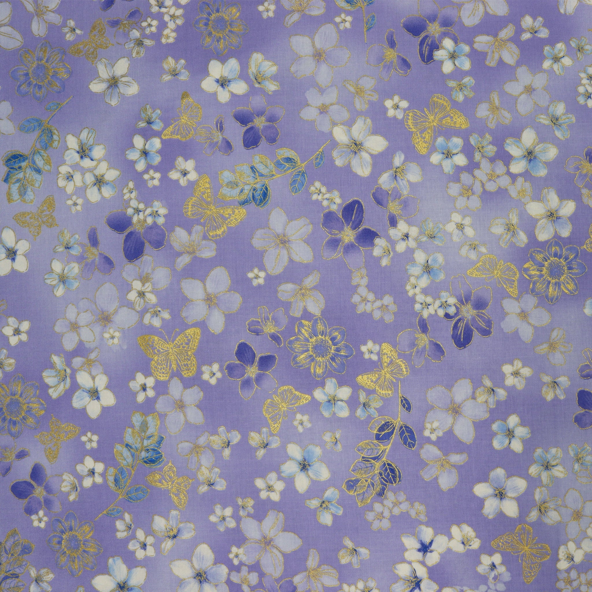 Metallic Impressions Fabric Collection - Ethereal Field Violet