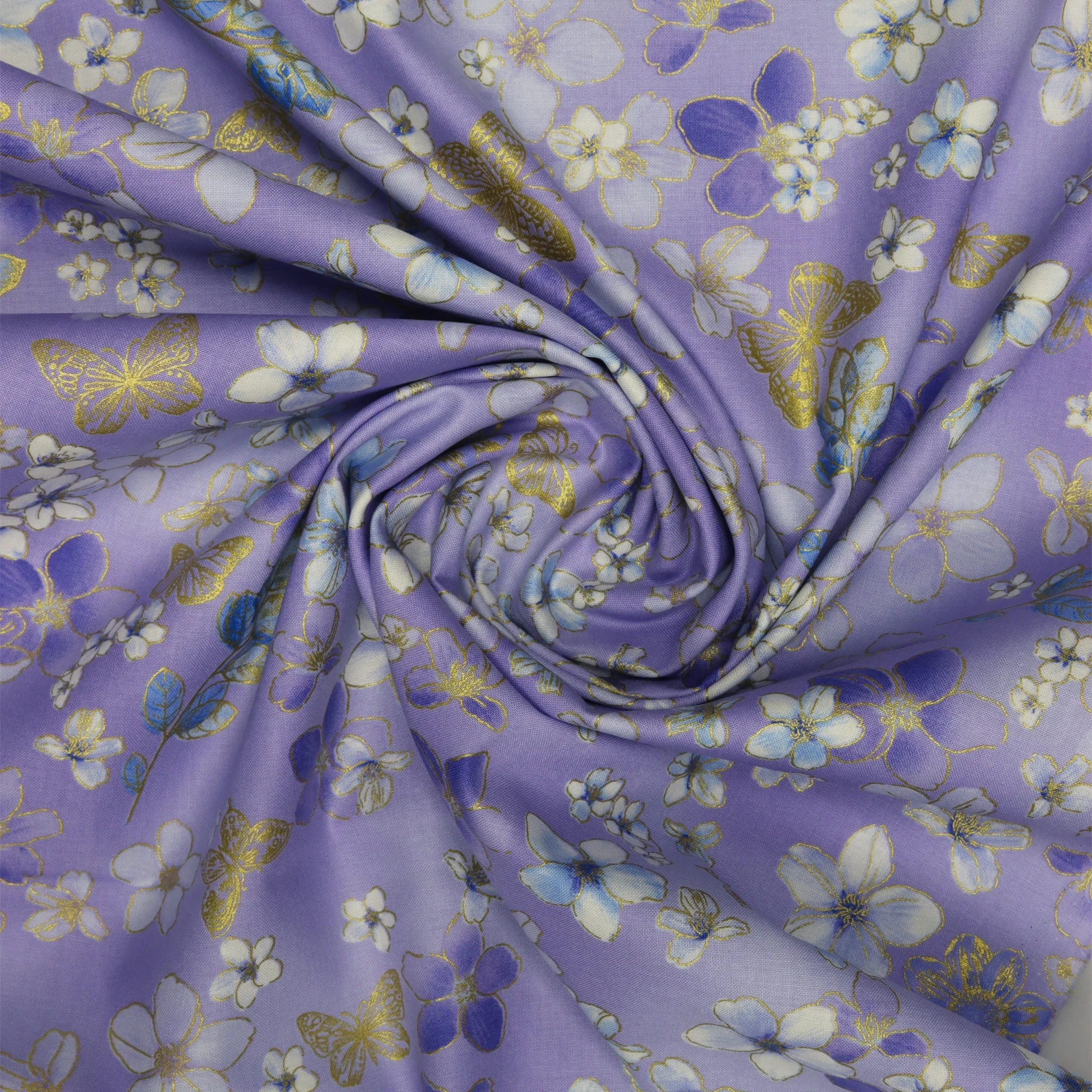 Metallic Impressions Fabric Collection - Ethereal Field Violet - Image 2