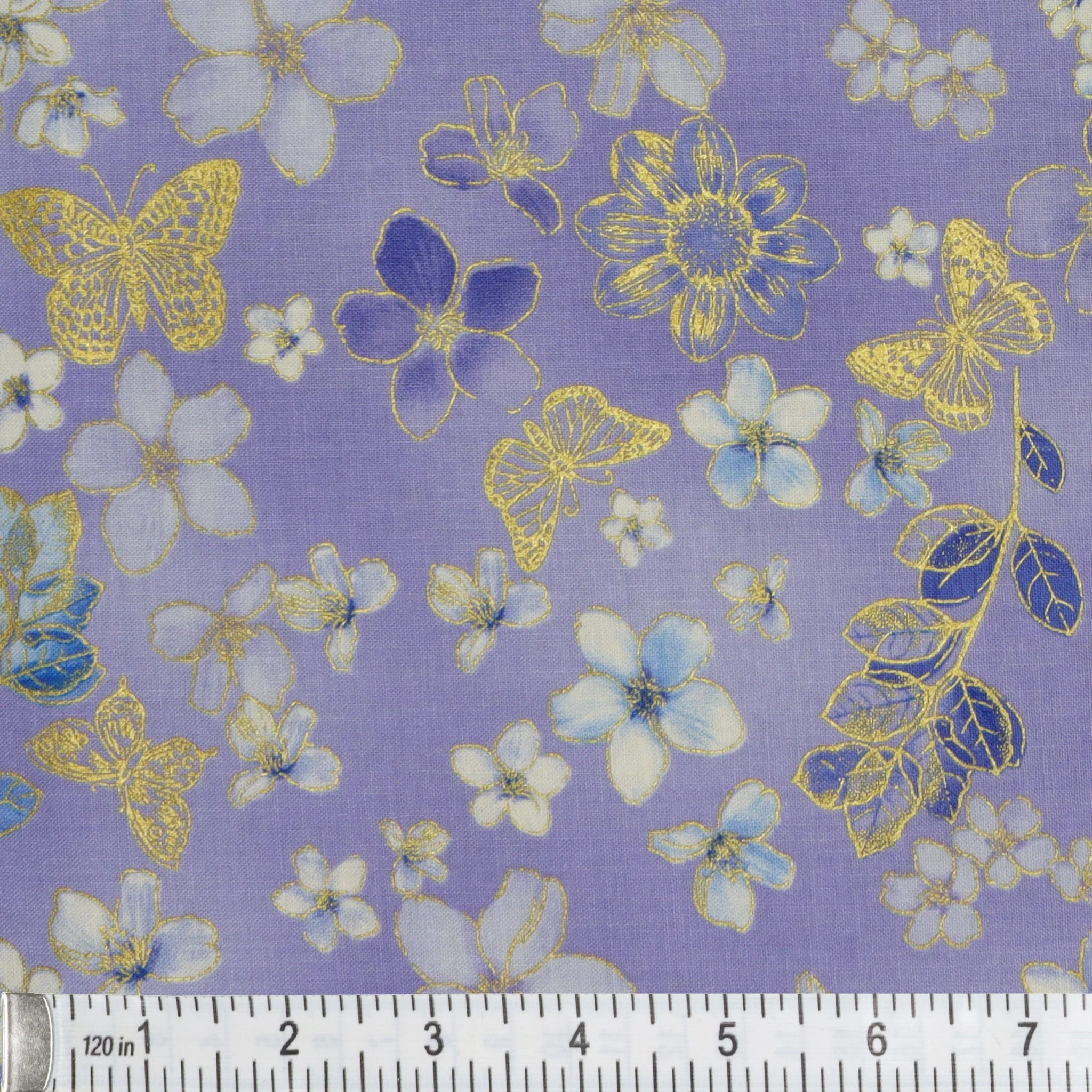 Metallic Impressions Fabric Collection - Ethereal Field Violet - Image 3