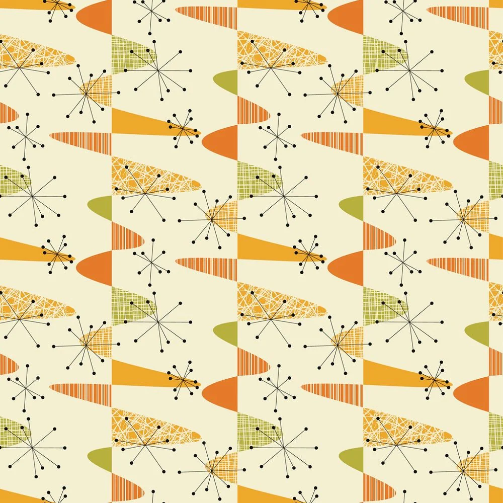 Mid-Century Atomic Orbs Fabric