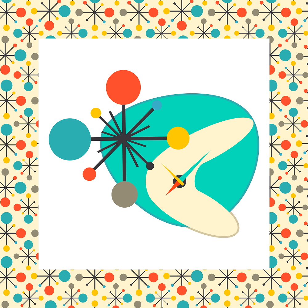 Mid Century Atomic Pillow Panels