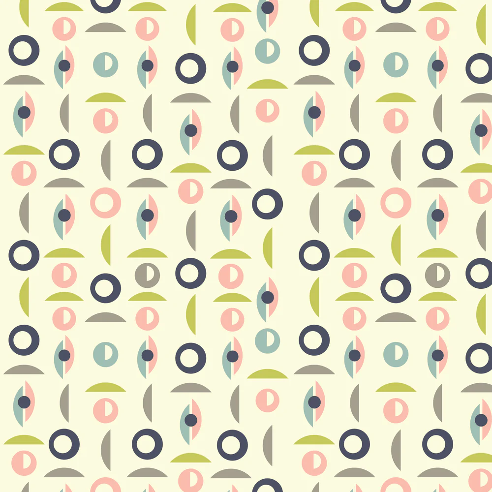 Mid-Century Shapes Fabric - Variation 1