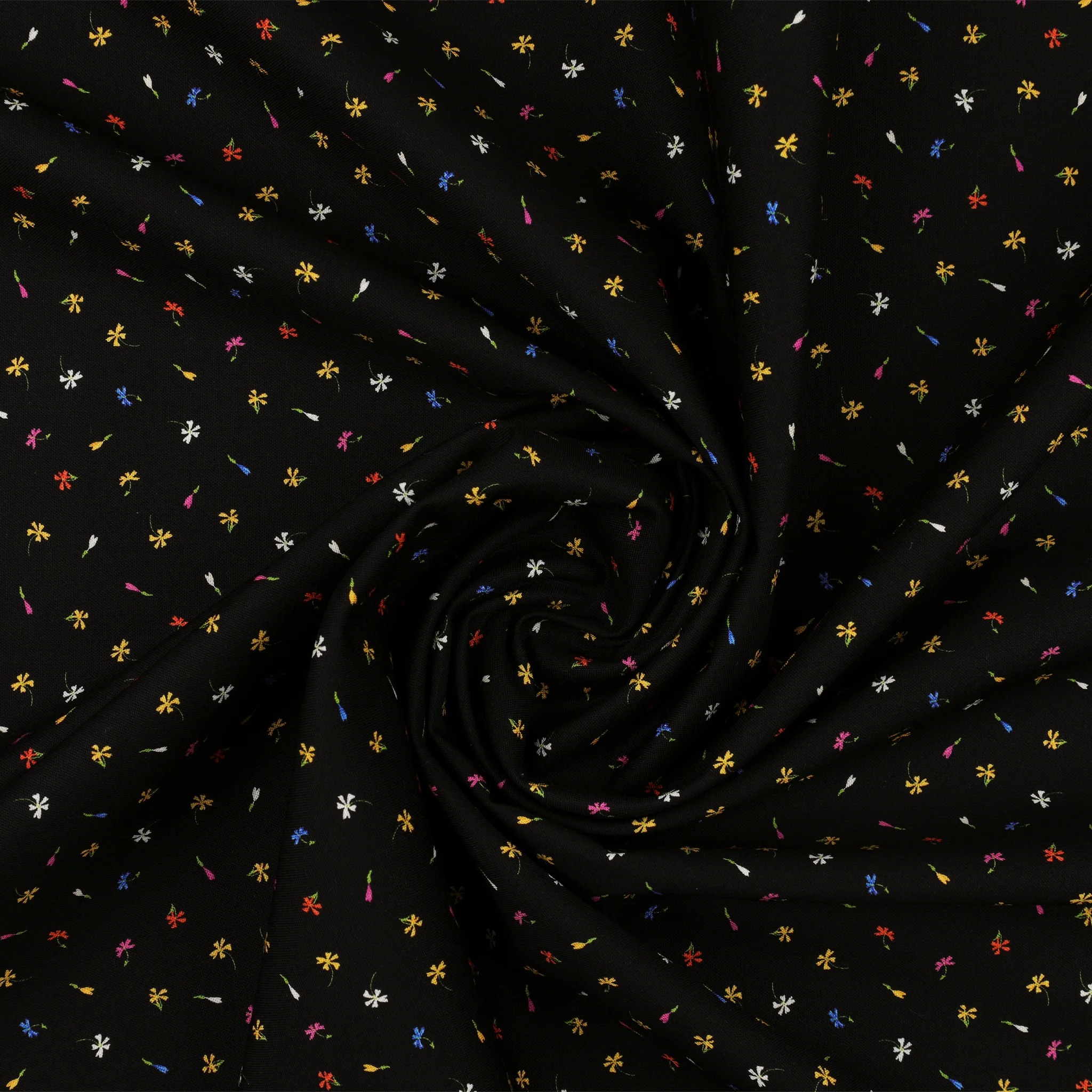 Midnight Blooms Fabric Collection - Floret Black - Image 2