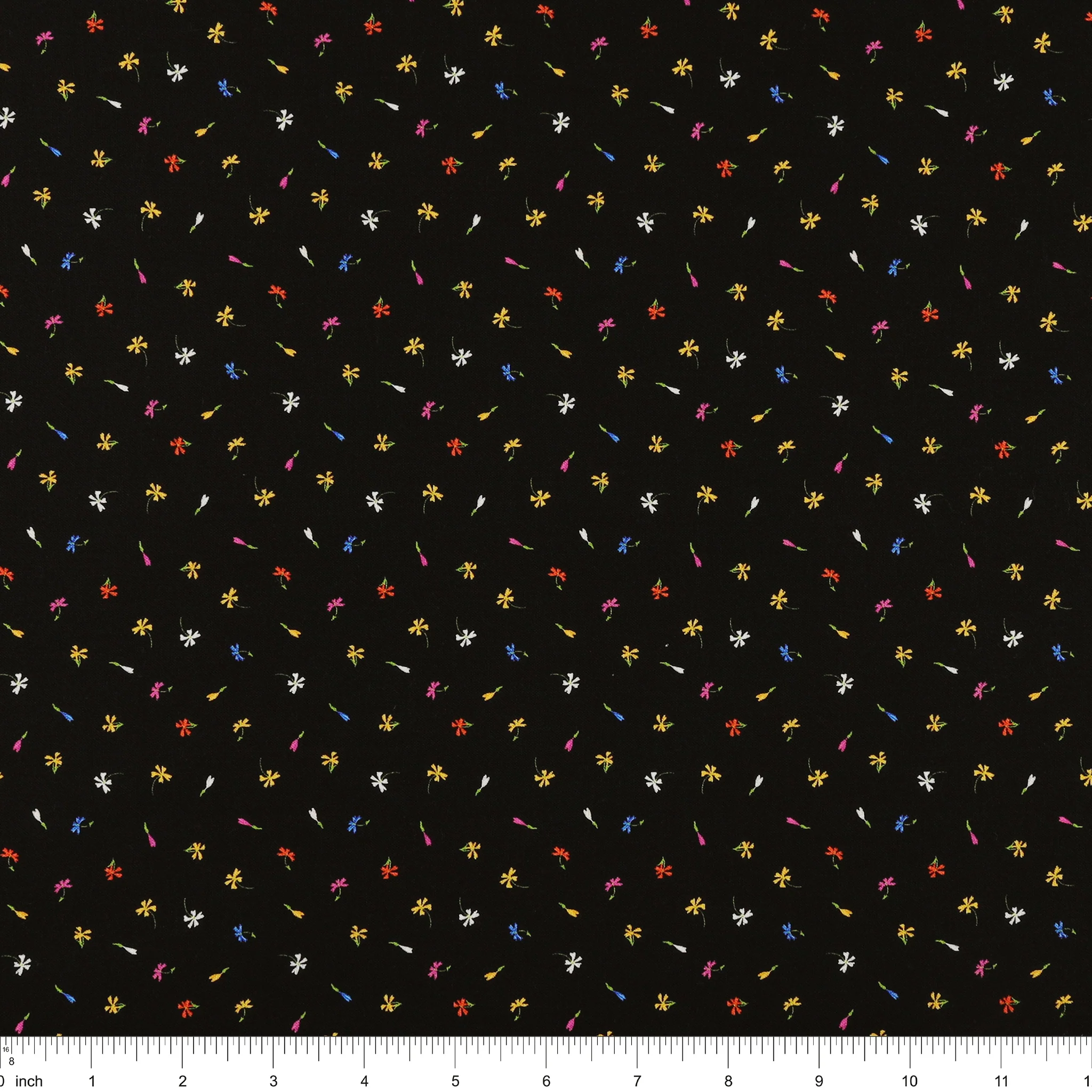 Midnight Blooms Fabric Collection - Floret Black - Image 3