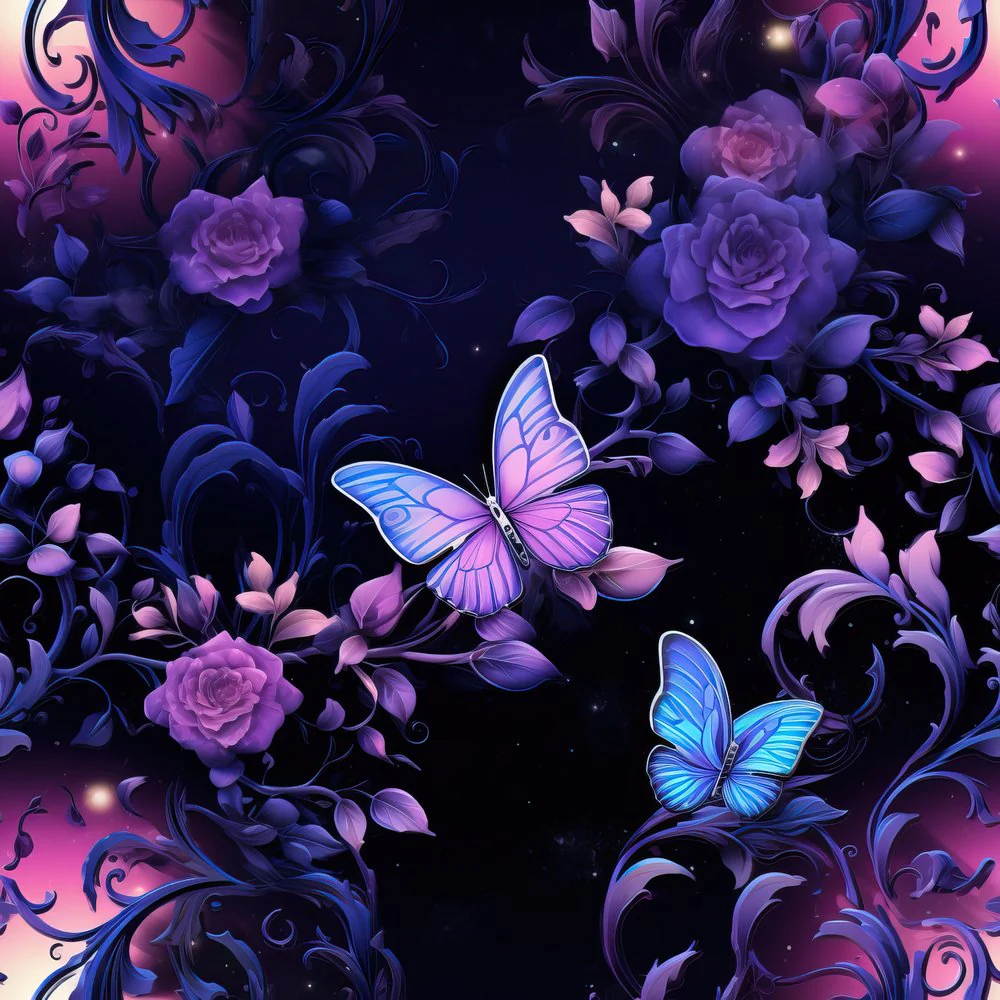 Midnight Garden Pattern #10 Fabric