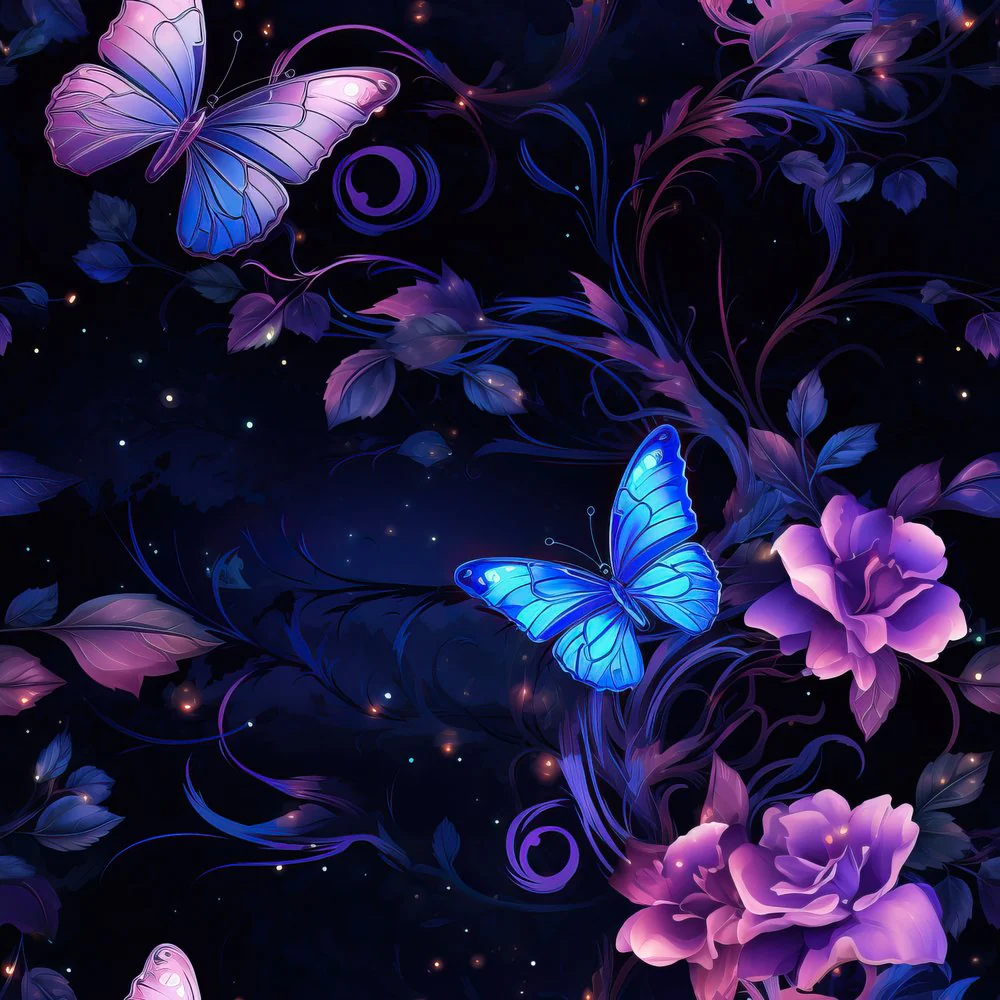 Midnight Garden Pattern #12 Fabric