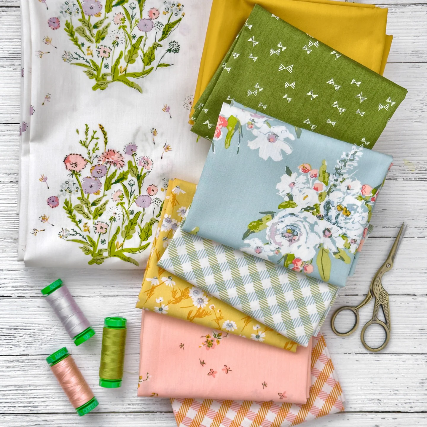 Midsummer Fabric Collection - Flights of Fancy Fern - Image 2
