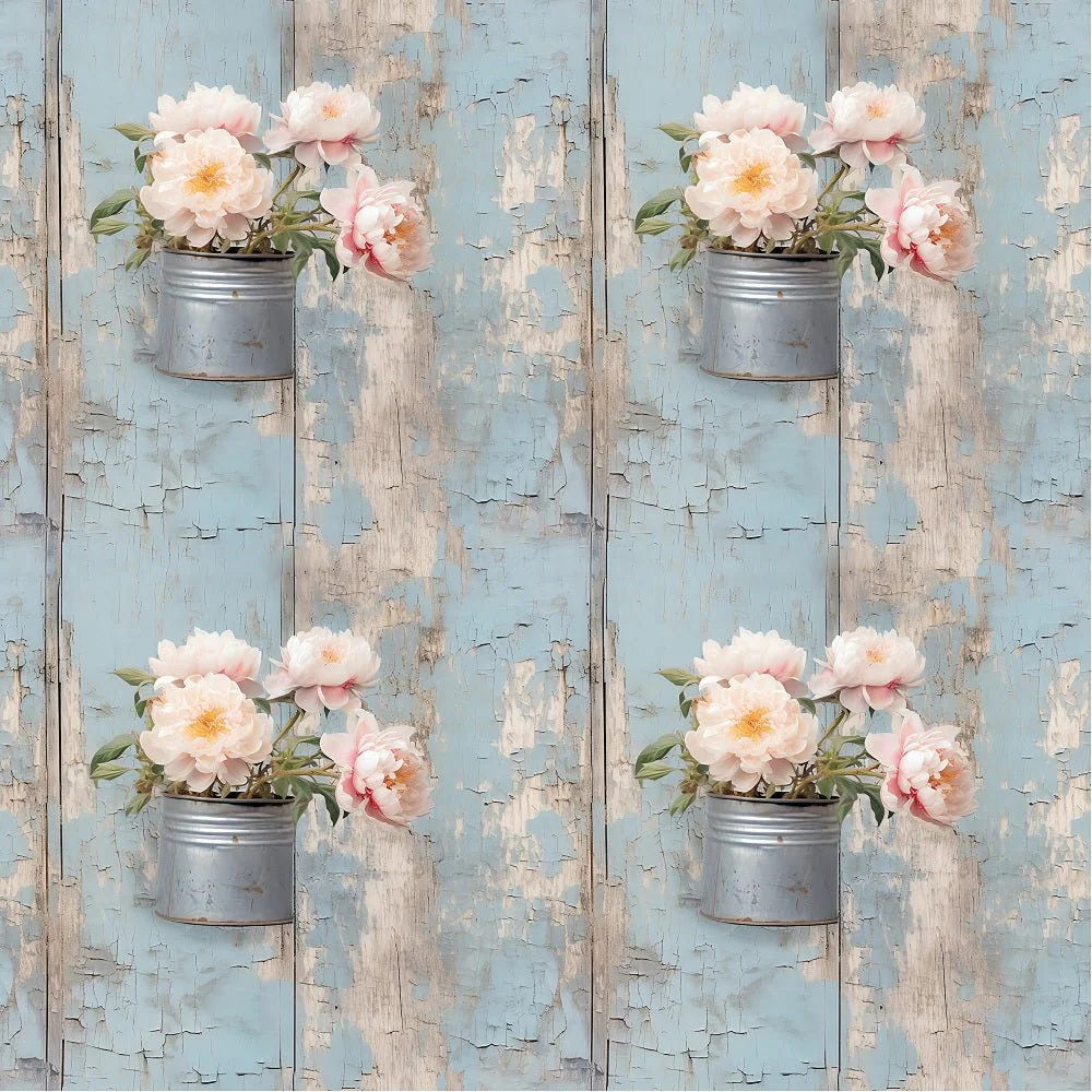 Milk Can Flowers Pattern #8 Fabric