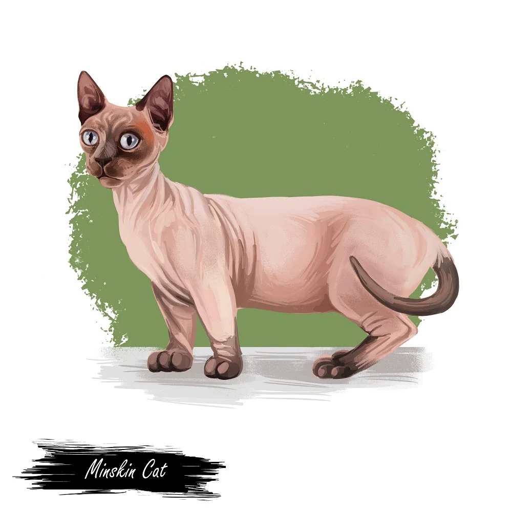 Minskin Cat Portrait Fabric Panel