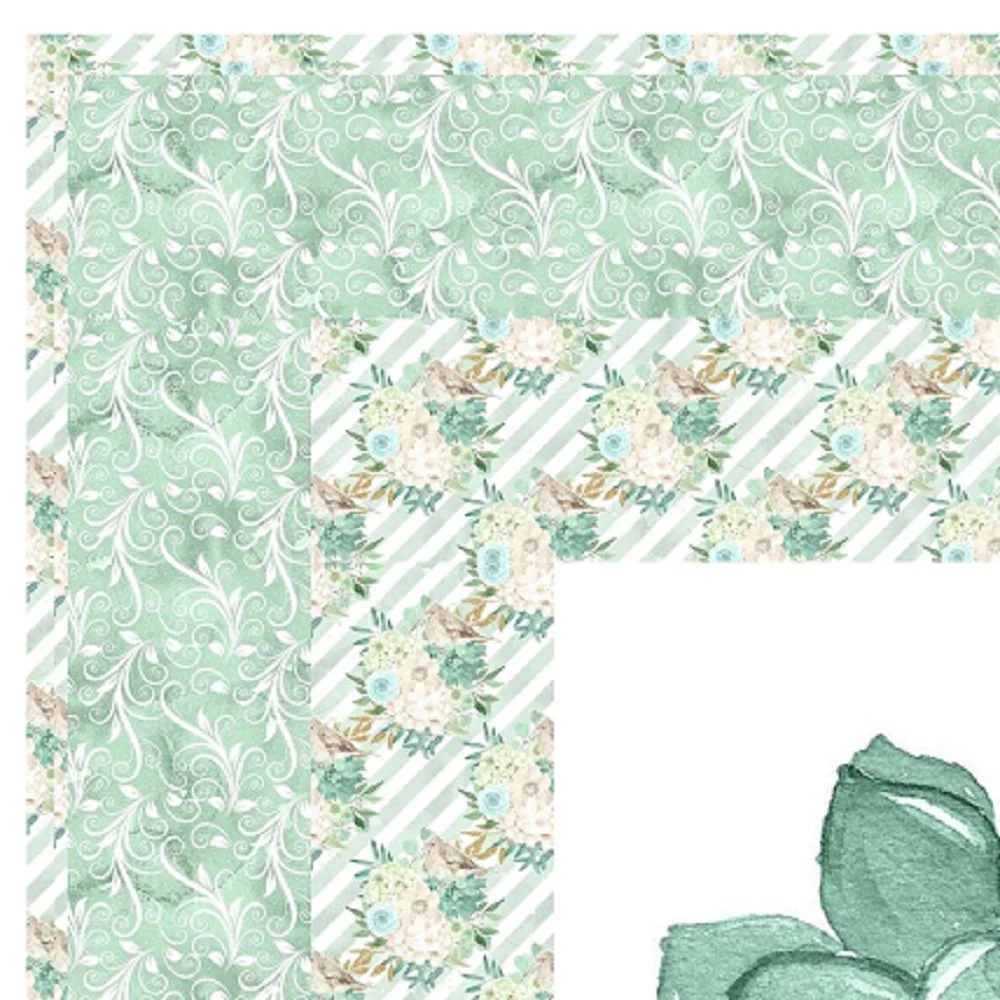 Mint Dreams Flower Wall Hanging 42" x 42" - Image 3