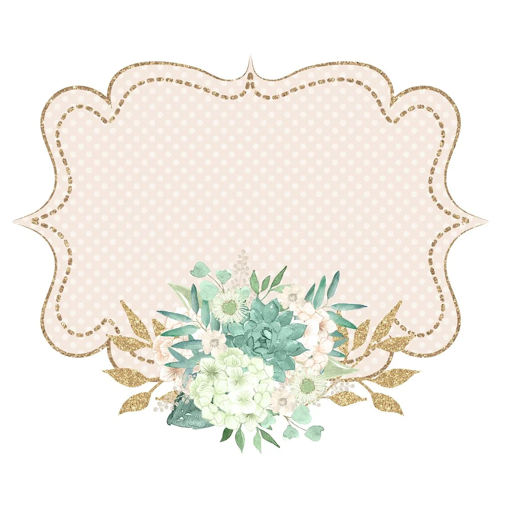 Mint Dreams Frame #2 Fabric Panel