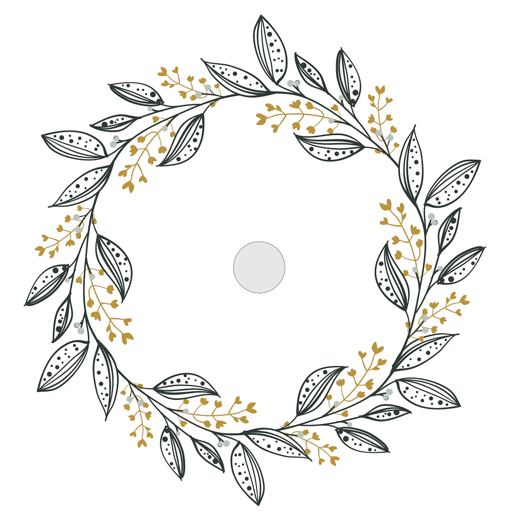 Modern Christmas Tree Skirt Fabric Panel