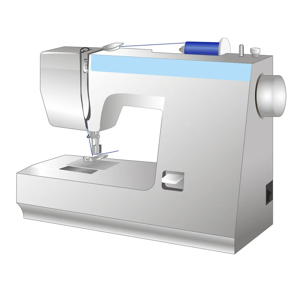 Modern Sewing Machine Fabric Panel - White