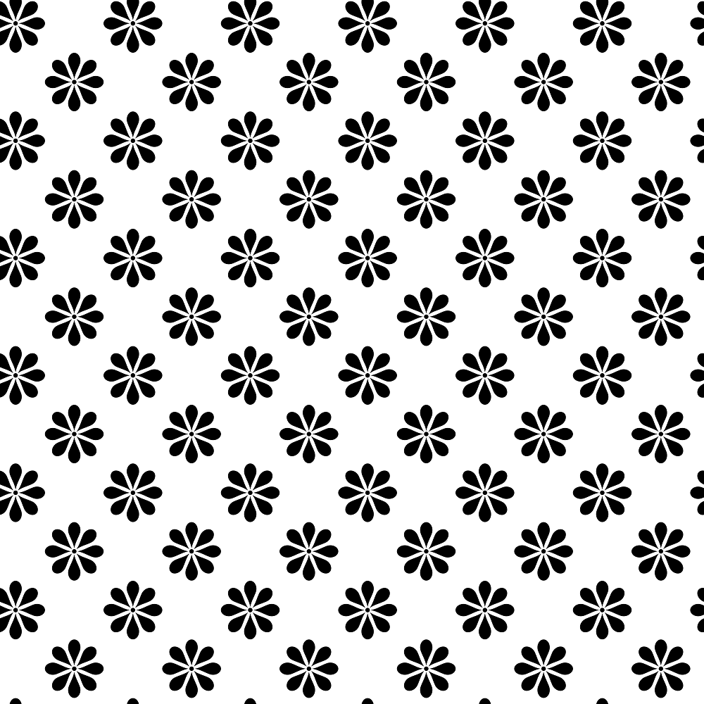 Monochrome Floral #1 Fabric