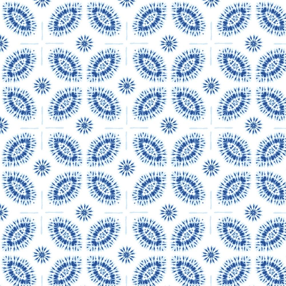 Monochrome Shibori Squares Fabric