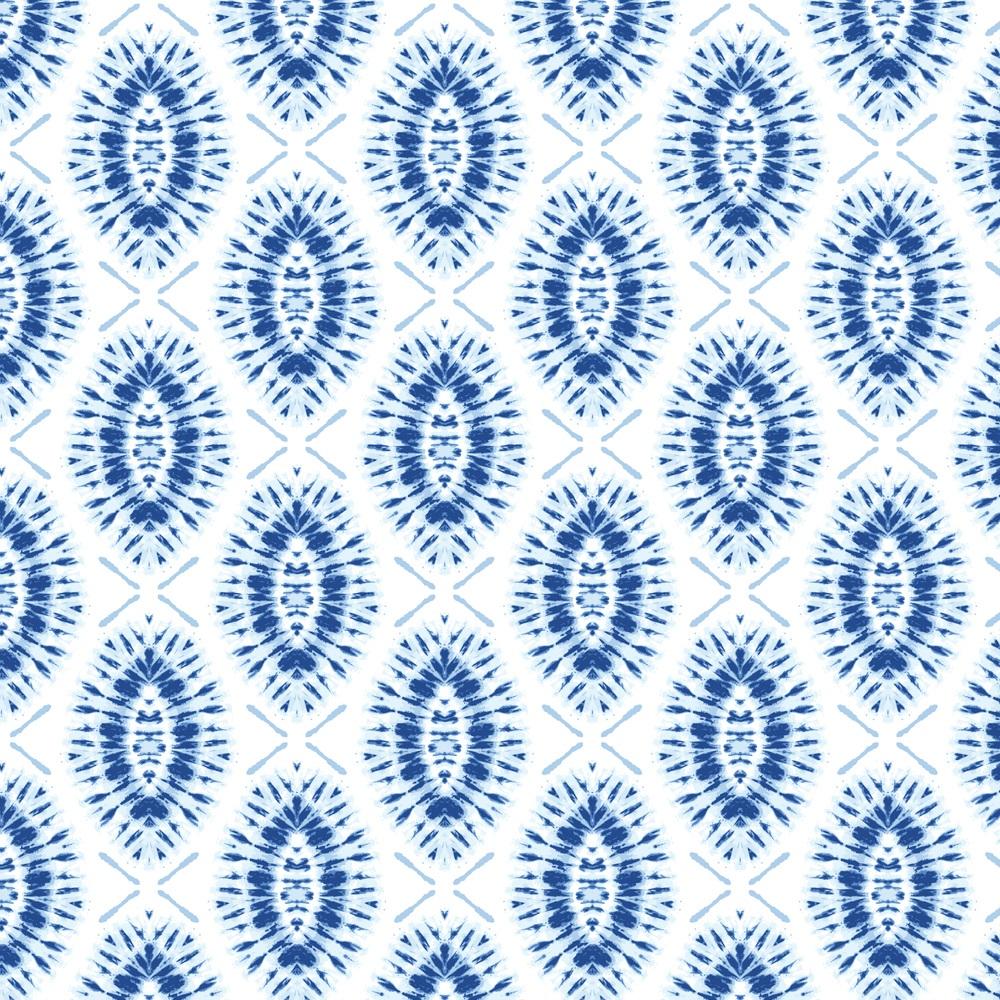 Monochrome Shibori Sunburst Diamonds Fabric