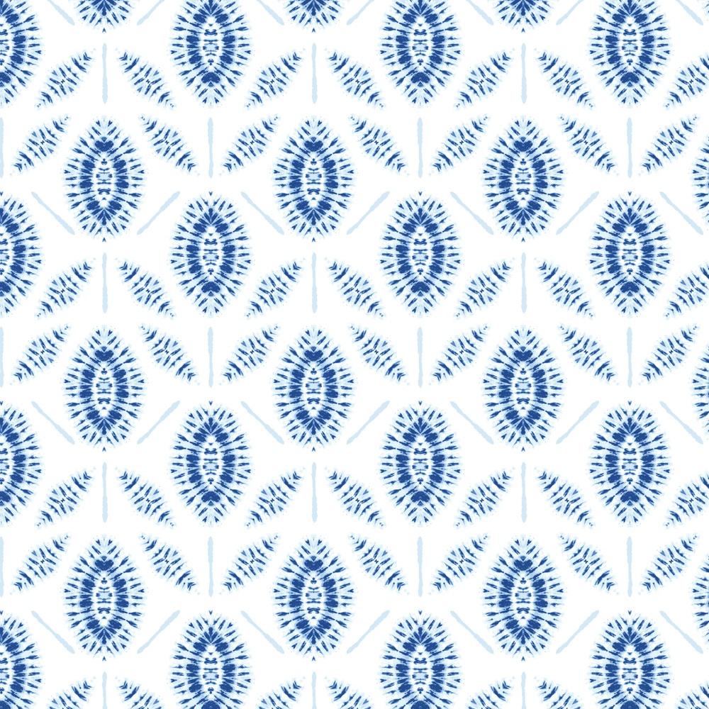 Monochrome Shibori Sunburst Flowers Fabric