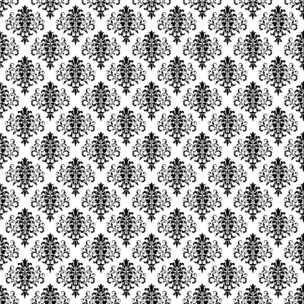 Monochrome Tiny Damask Fabric