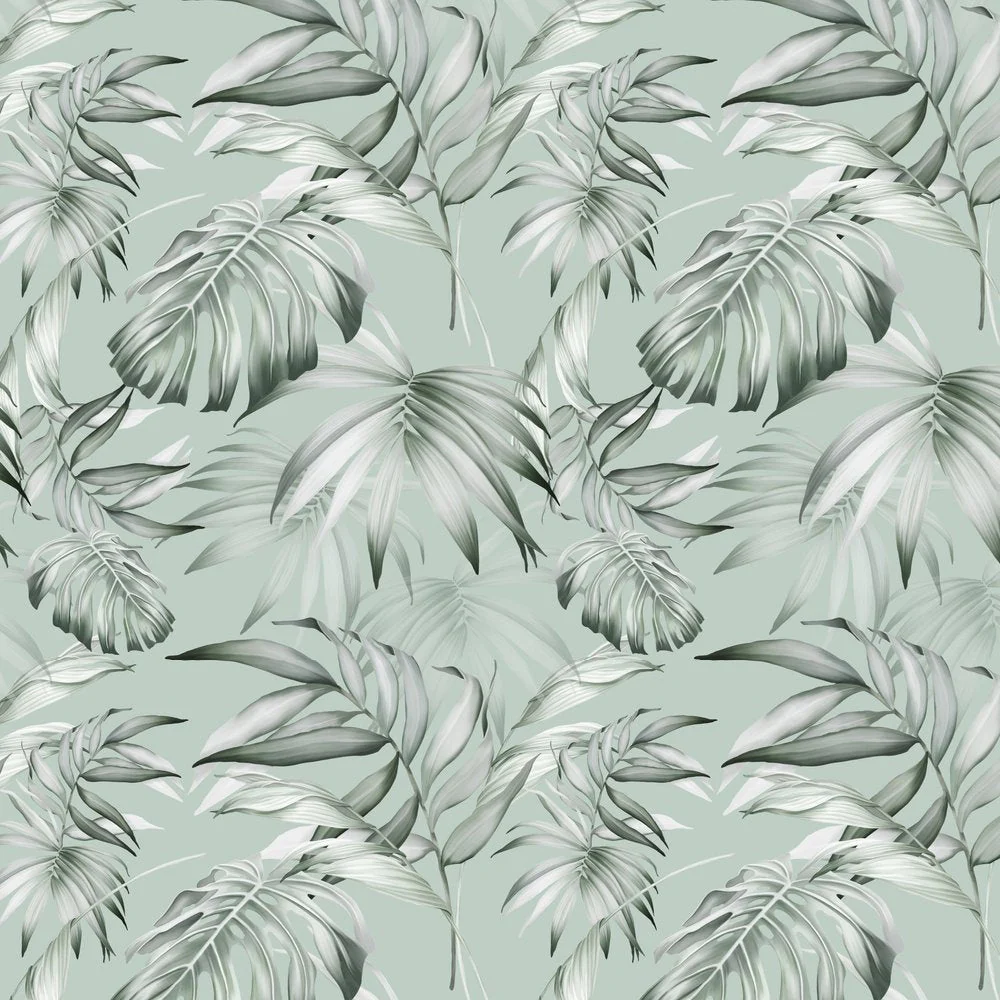 Monstera Leaves Fabric - Green