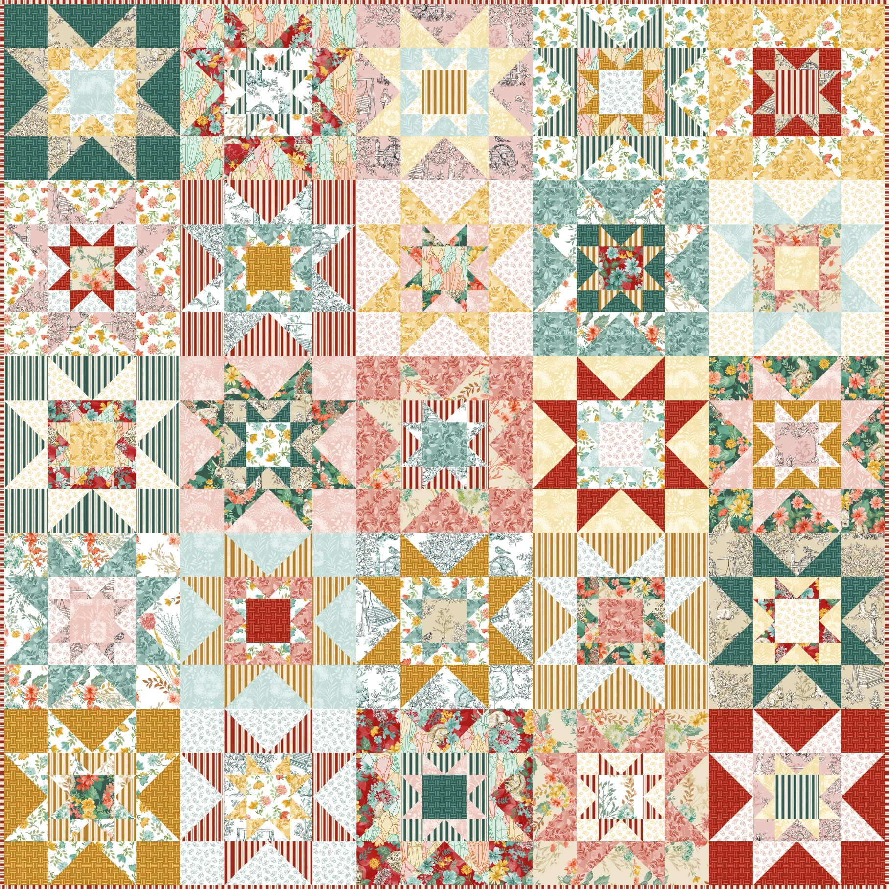 Montgomery-Mountain Charm Fabric Collection - Quartz Crystal Canopy Multi - Image 5