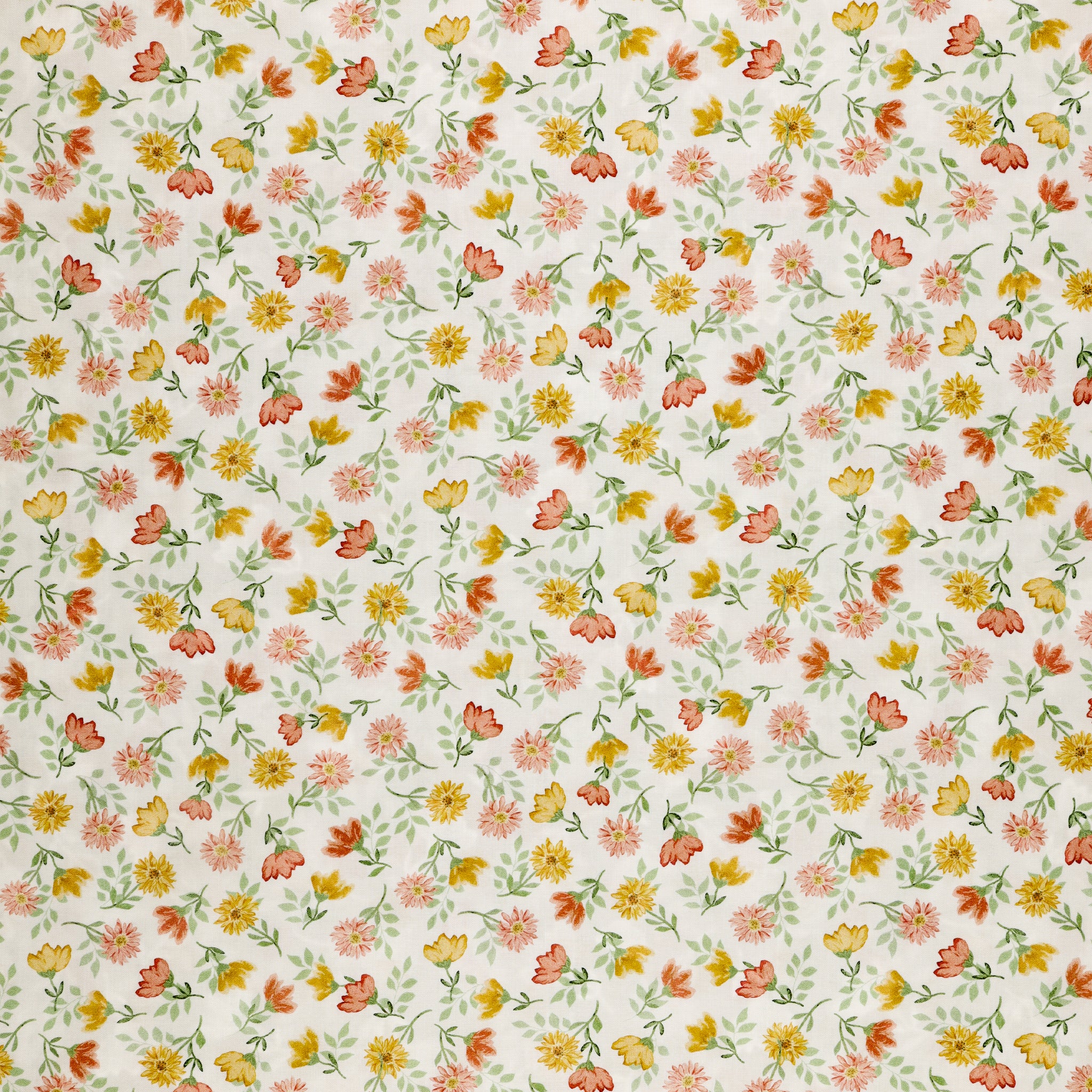 Montgomery-Mountain Charm Fabric Collection - Mountain Flower Toss Coraline/White