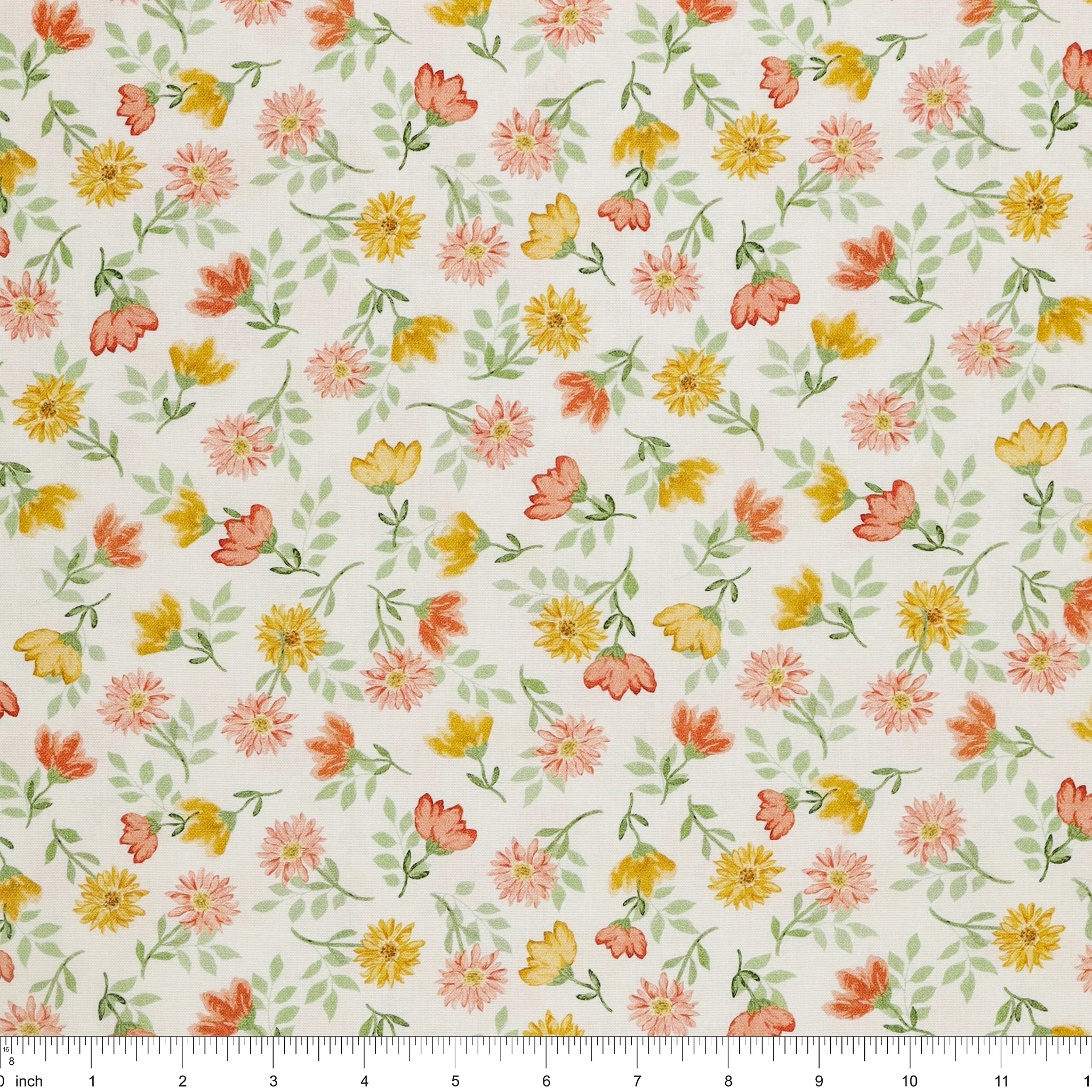 Montgomery-Mountain Charm Fabric Collection - Mountain Flower Toss Coraline/White - Image 3