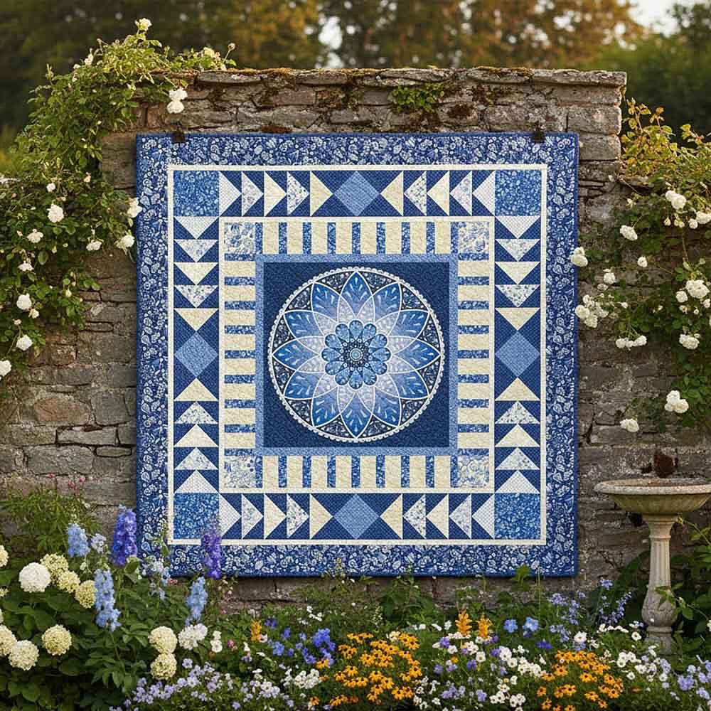 Moonlight Serenade 108" Wide Quilt Backing - Serenade Stream Moonlight - Image 6