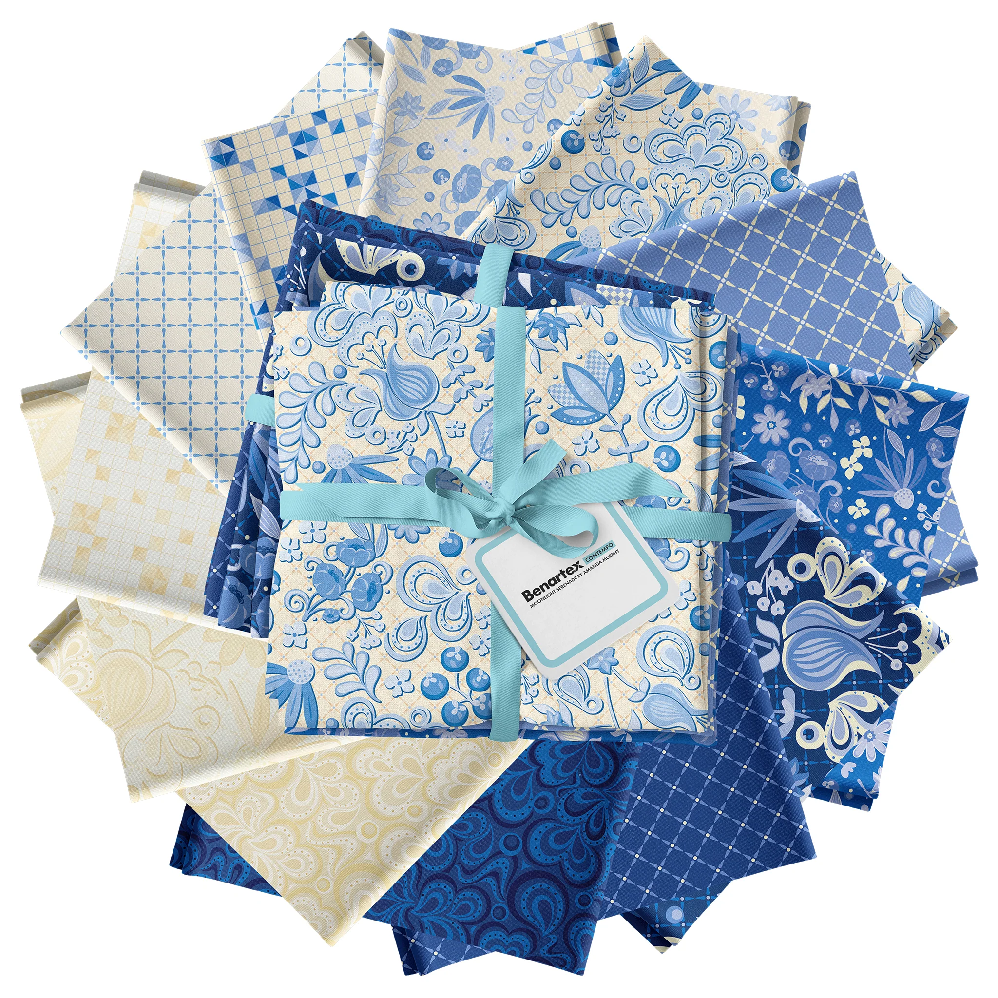Moonlight Serenade 108" Wide Quilt Backing - Serenade Stream Moonlight - Image 7