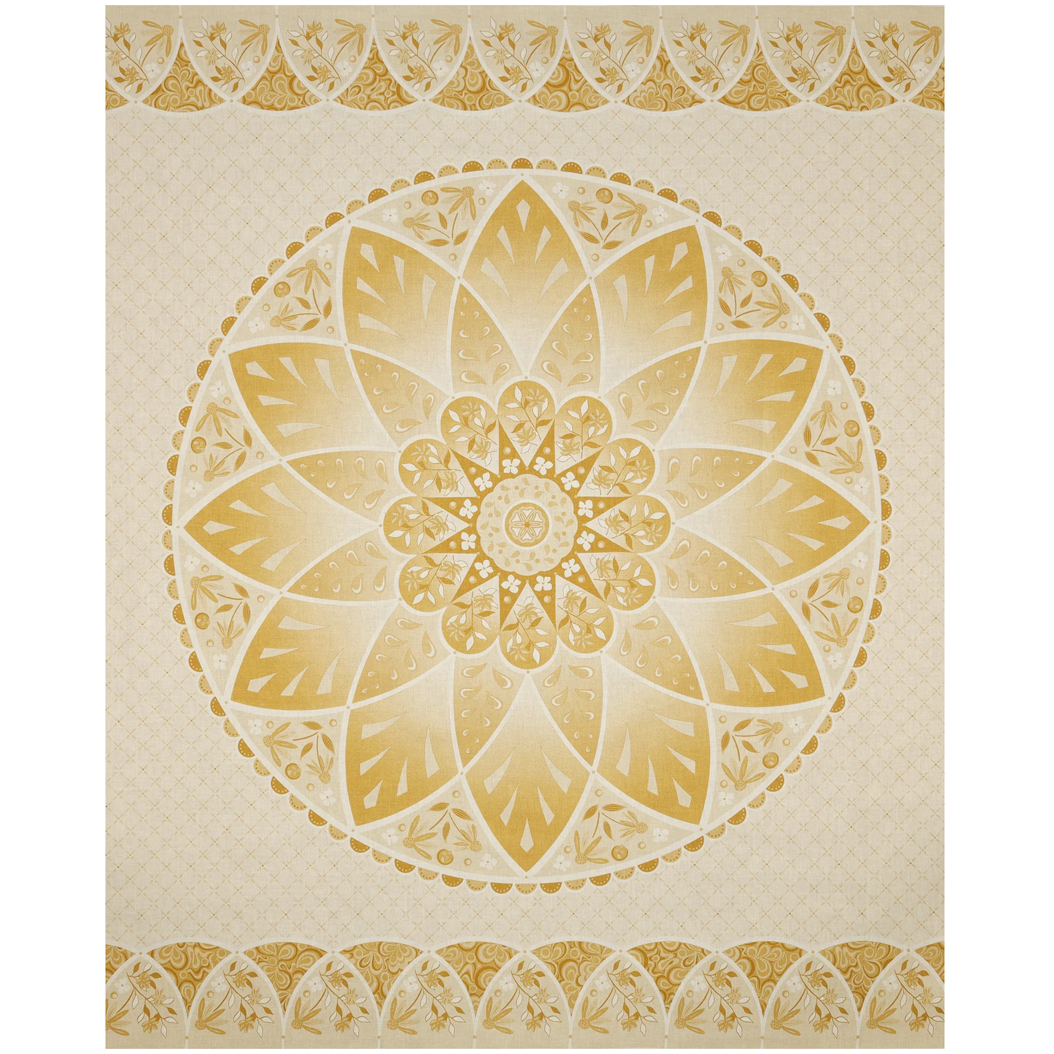 Moonlight Serenade Fabric Collection - Blossom Panel Cream