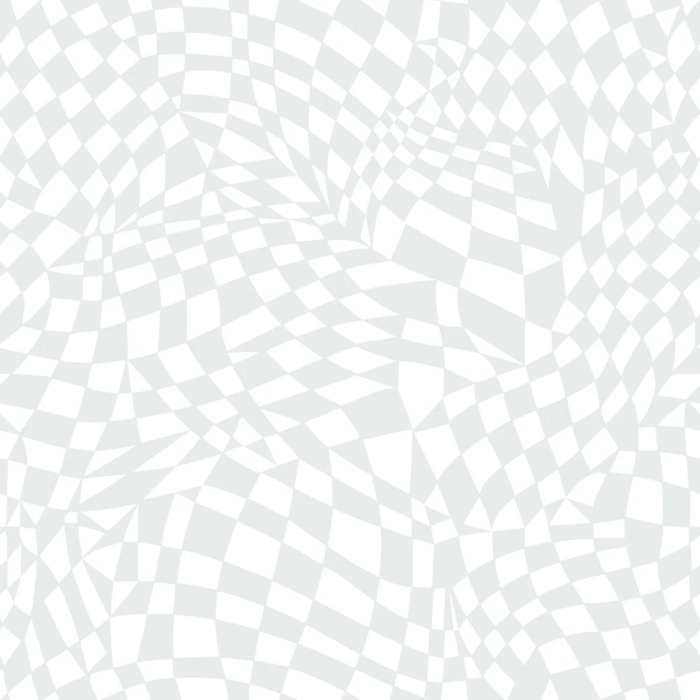 Mosaic Checkered Basics Fabric - Silver