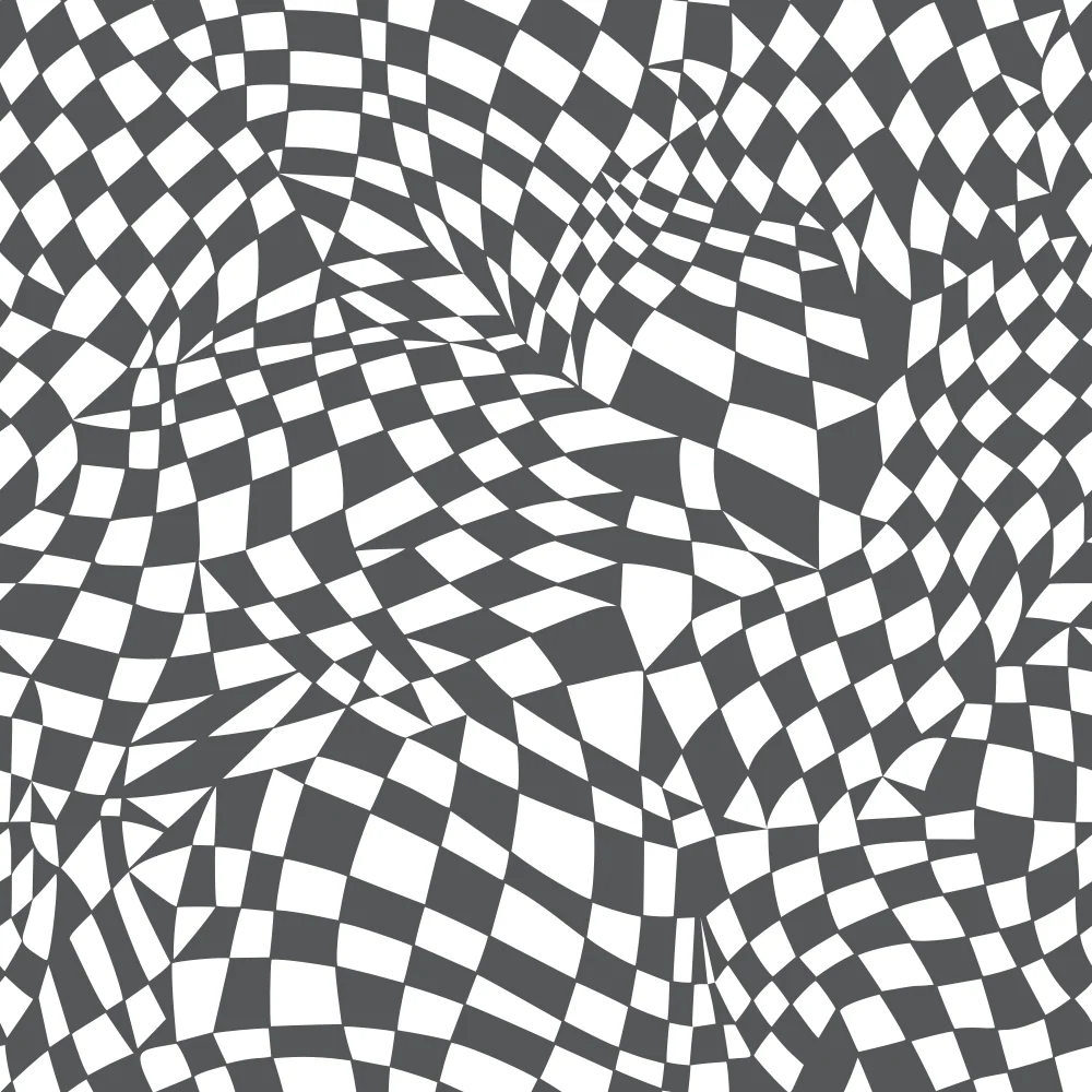 Mosaic Checkered Basics Fabric - Steel Gray