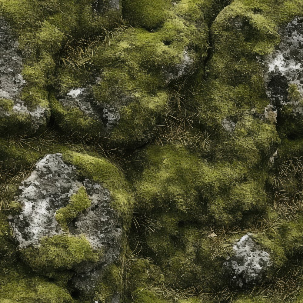 Moss on Rocks Pattern #2 Fabric