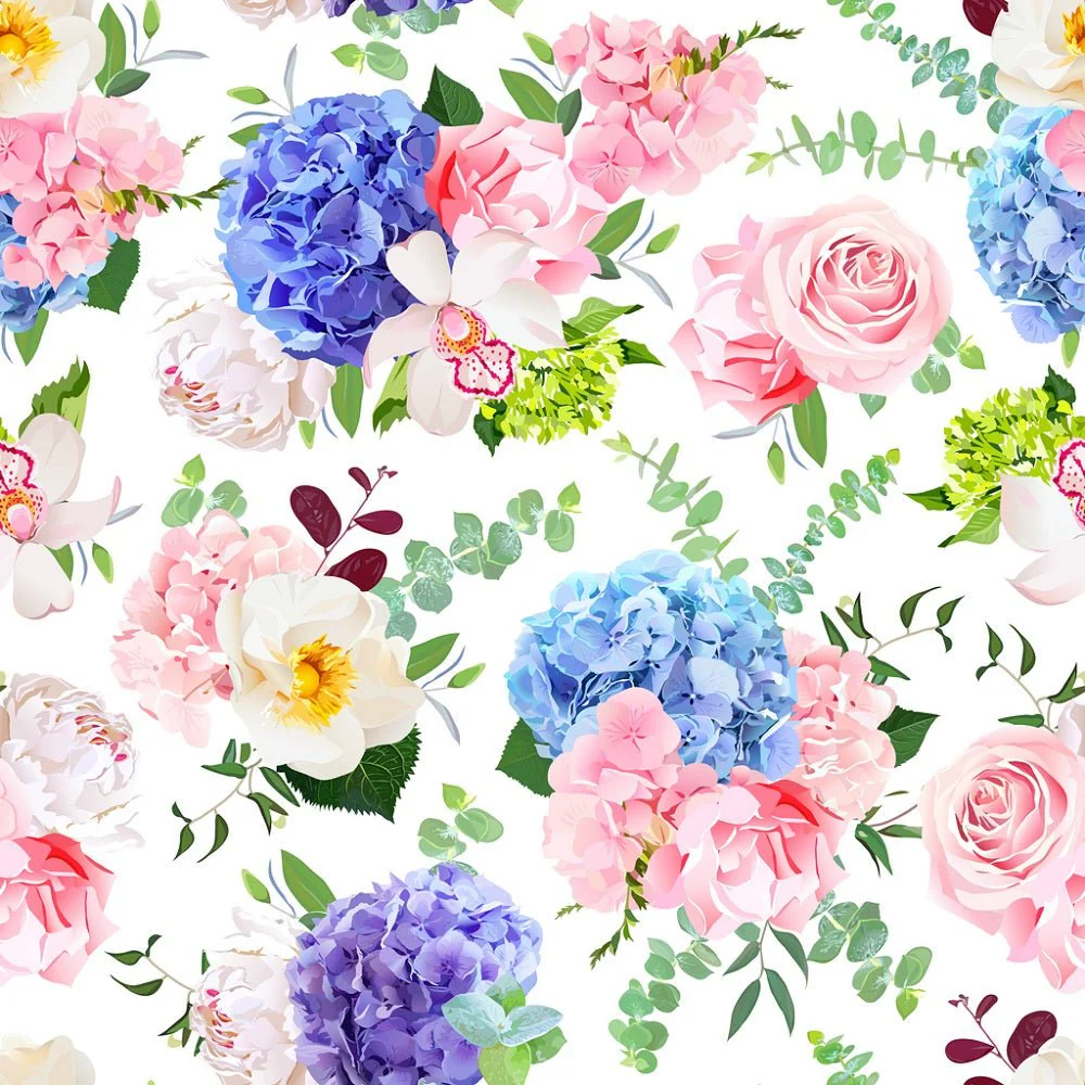 Multi Floral Bouquets Fabric