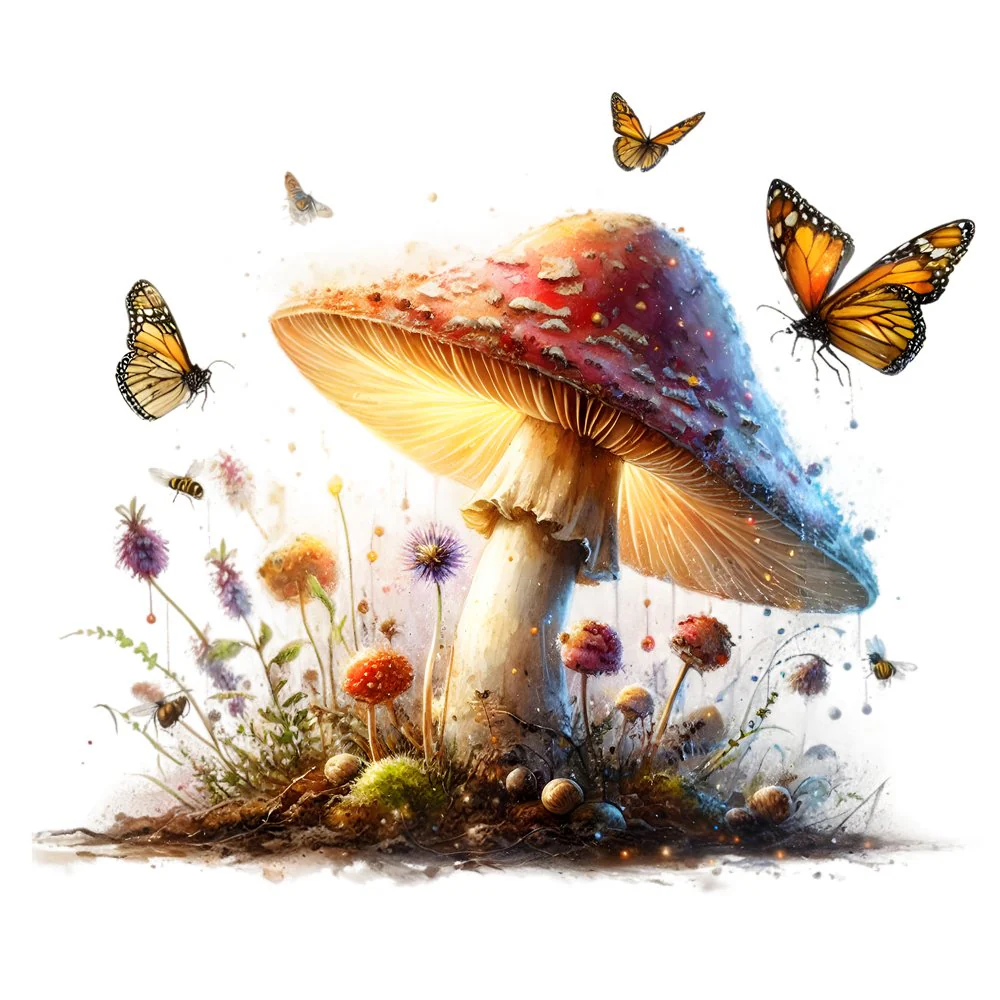 Mushroom Garden #12 Fabric Panel