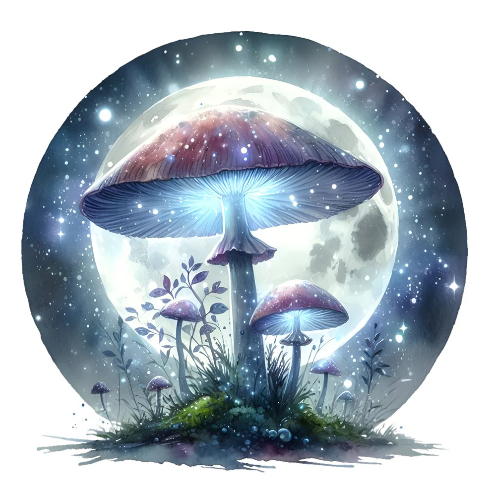 Mushroom Garden #14 Fabric Panel