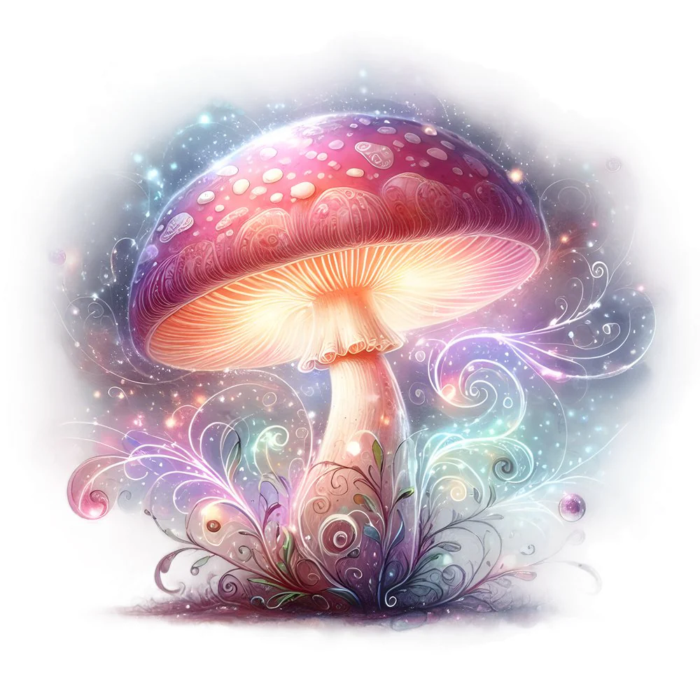 Mushroom Garden #19 Fabric Panel