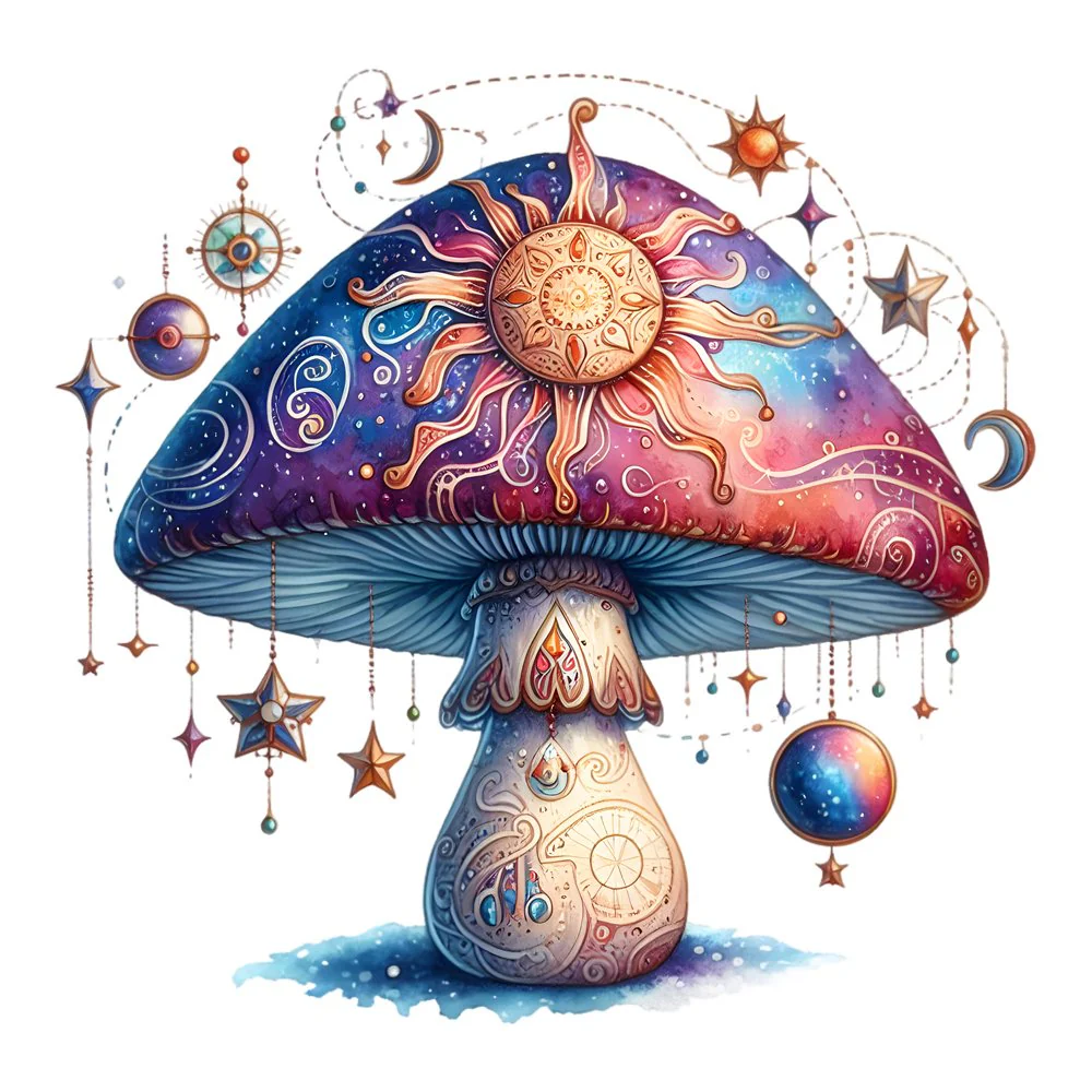 Mushroom Garden #20 Fabric Panel