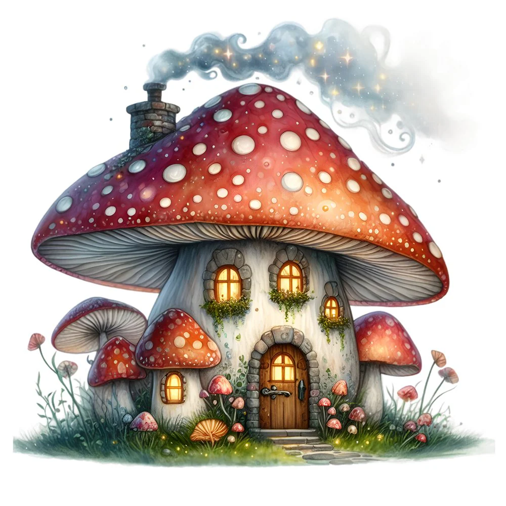Mushroom Garden #22 Fabric Panel