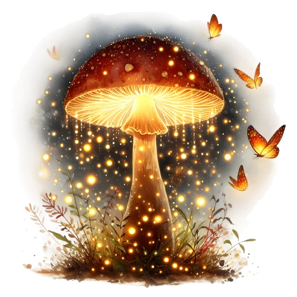 Mushroom Garden #25 Fabric Panel