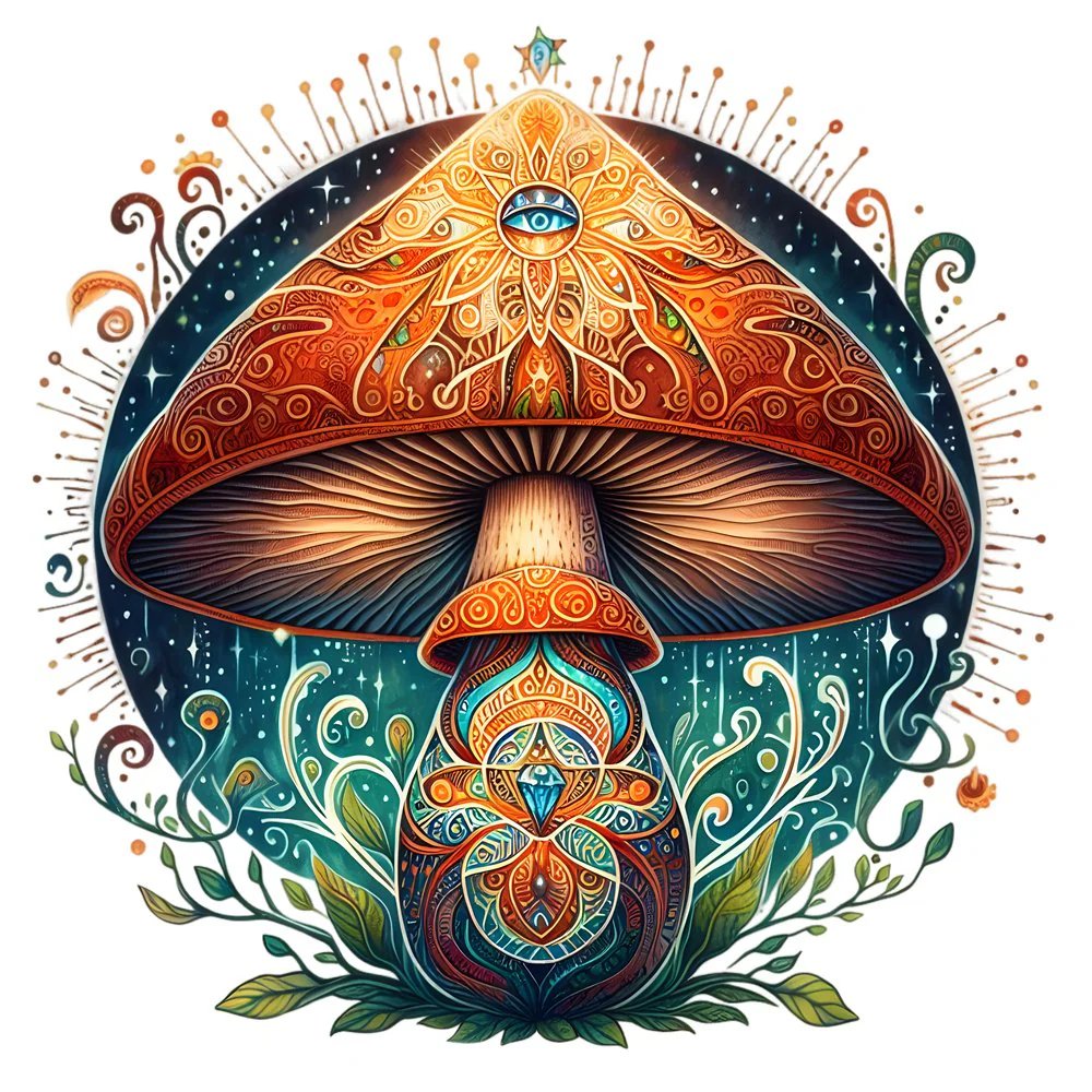 Mushroom Garden #33 Fabric Panel