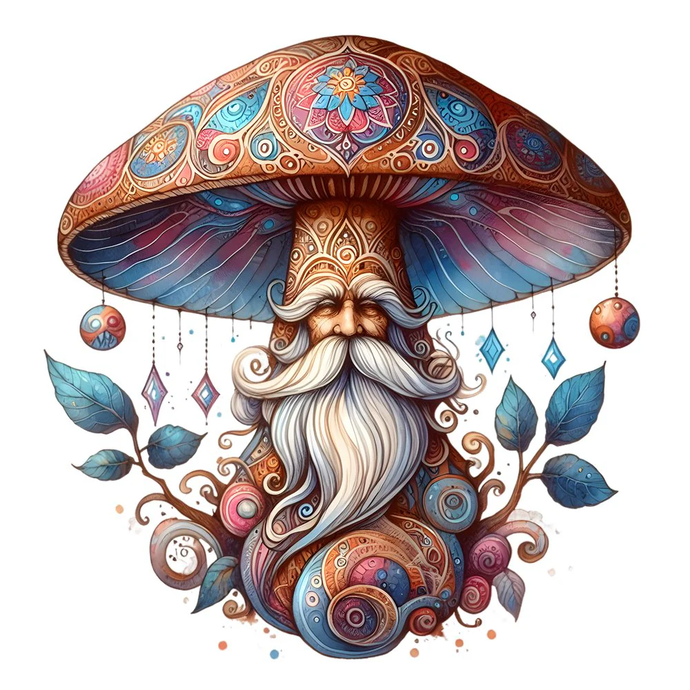 Mushroom Garden #39 Fabric Panel