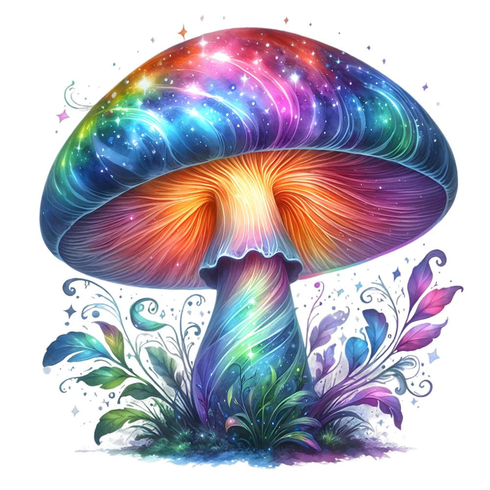 Mushroom Garden #4 Fabric Panel