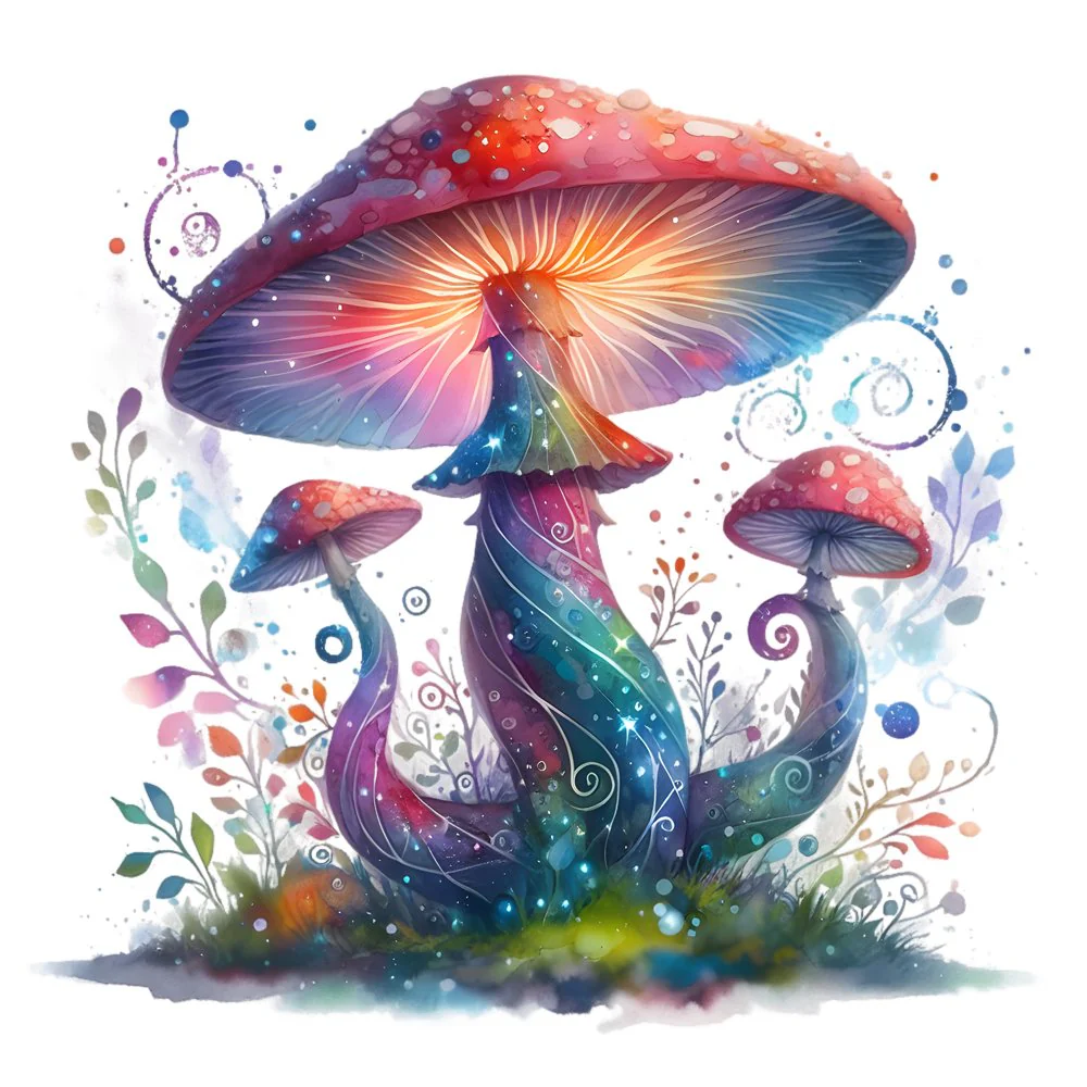 Mushroom Garden #41 Fabric Panel