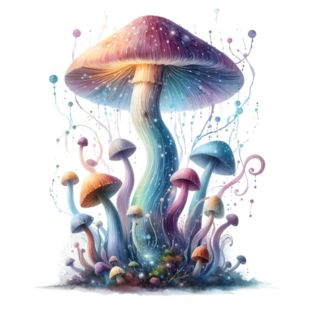 Mushroom Garden #48 Fabric Panel