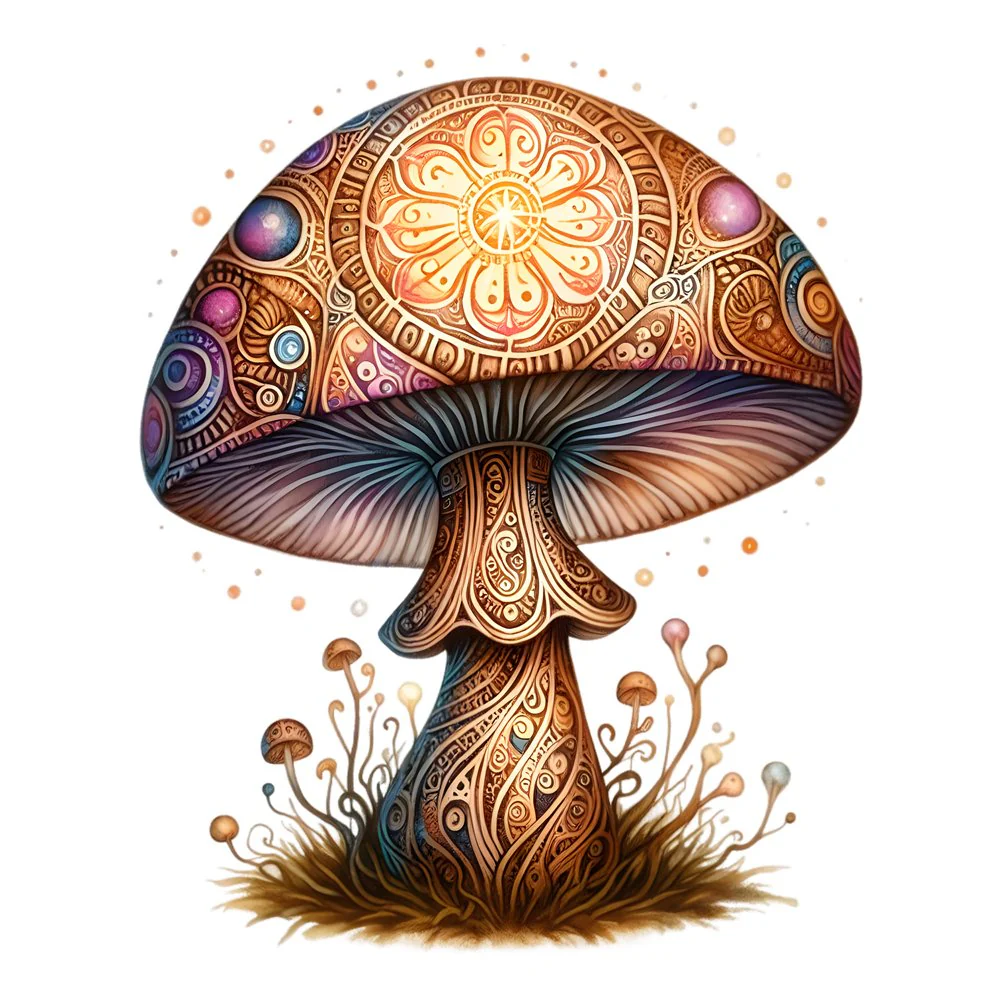 Mushroom Garden #9 Fabric Panel